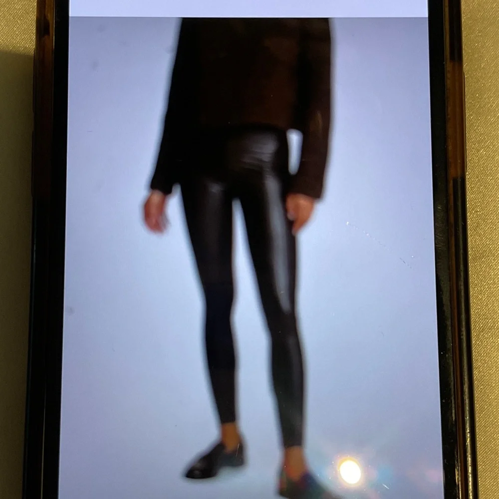 Commando Control Espresso Faux Leather Leggings NWT - Picture 4 of 10